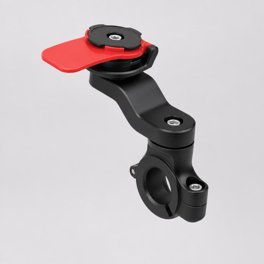 Soporte de móvil para bici con palanca roja